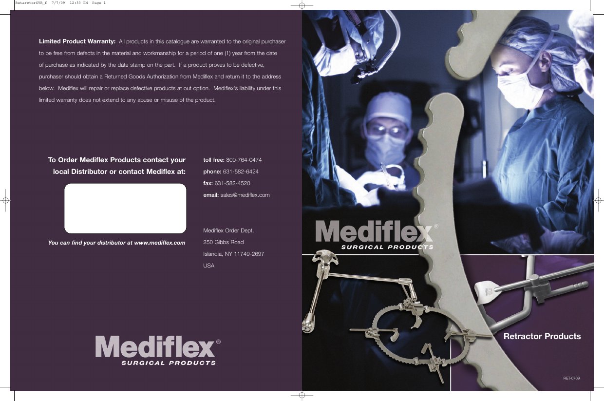 Couverture du catalogue Cadre classique Mediflex
