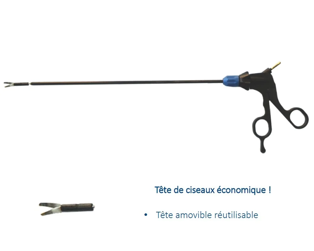 Ciseaux coelio-chirurgie a mors amovible