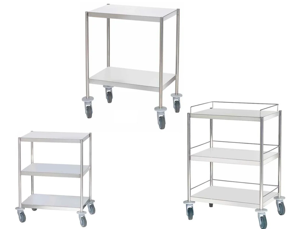 Guéridons de soins inox sans poignée