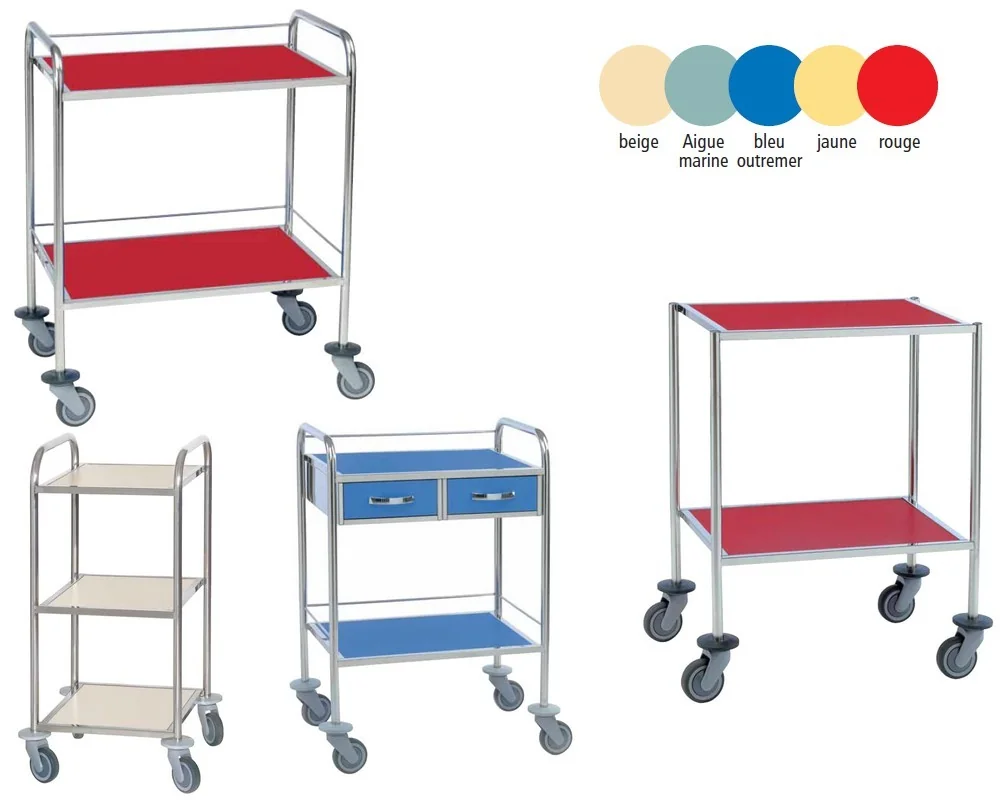 Guéridons de soins couleurs