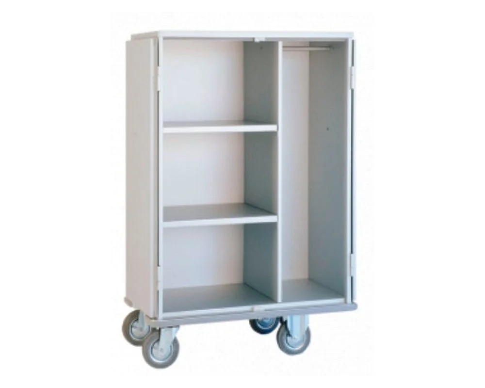 Chariot-armoire de transport à linge