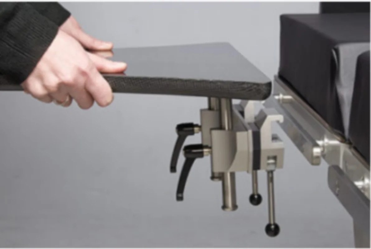 Table de chirurgie du bras et de la main en fibre de carbone