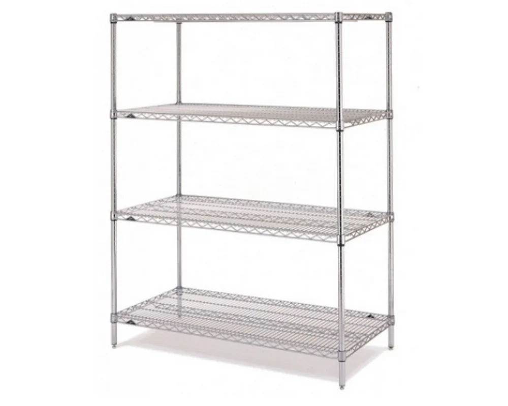 Rayonnage modulaire en fil d'acier chromé